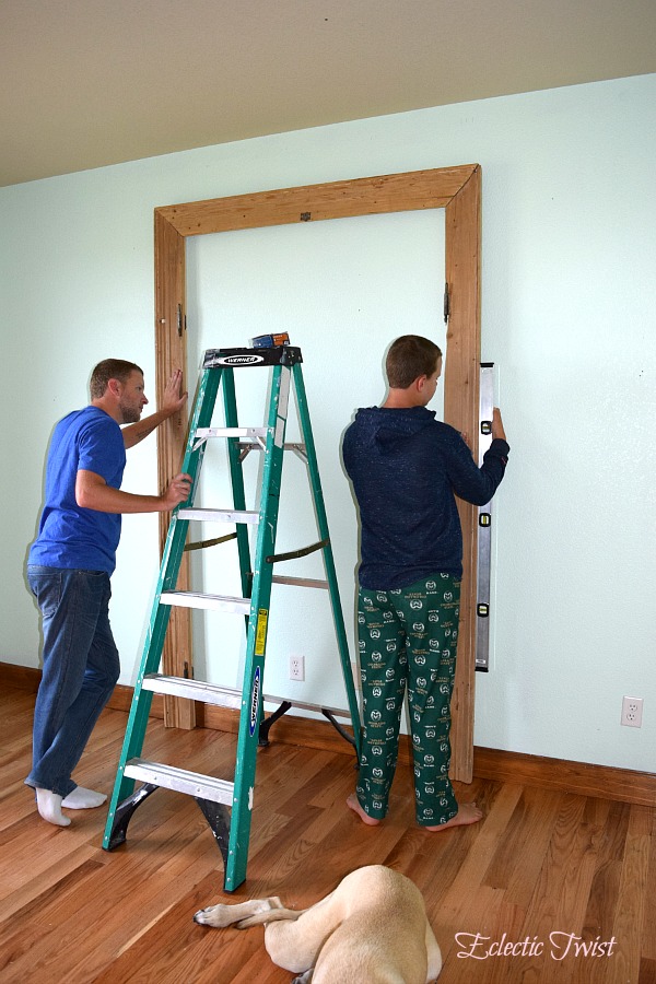 diy door frame, antique doors, home decor, interior design, pondscape, behr