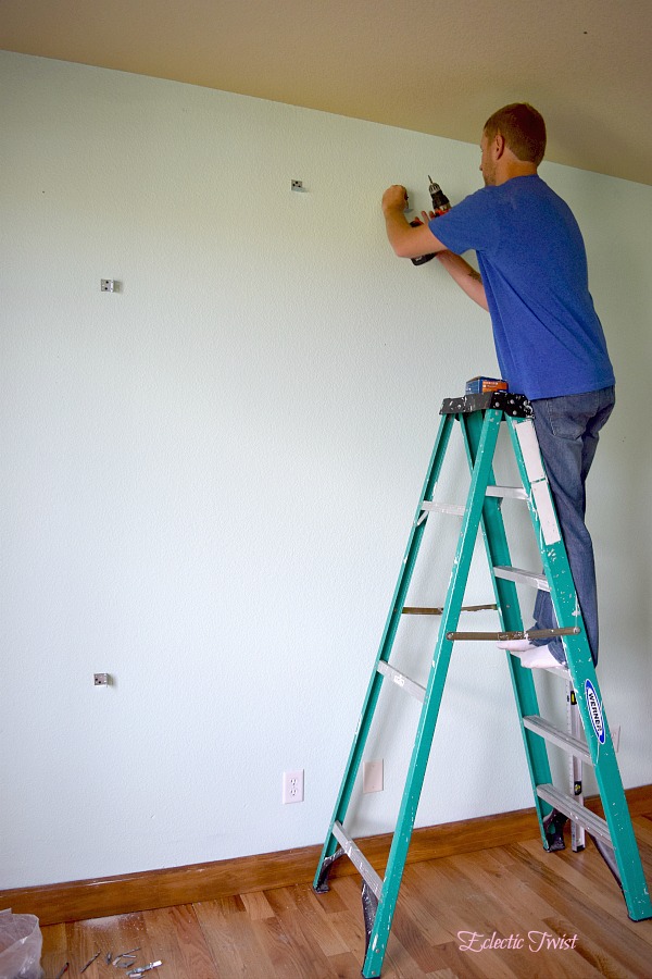 diy door frame, attach to wall, pondscape, behr, home decor, interior design