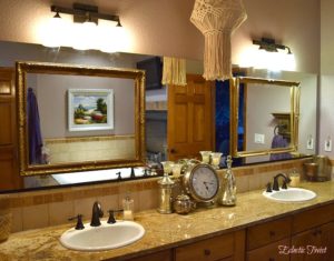 You’re a Work of Art…Frame It! **15 Min DIY for that Ugly Bathroom Mirror**
