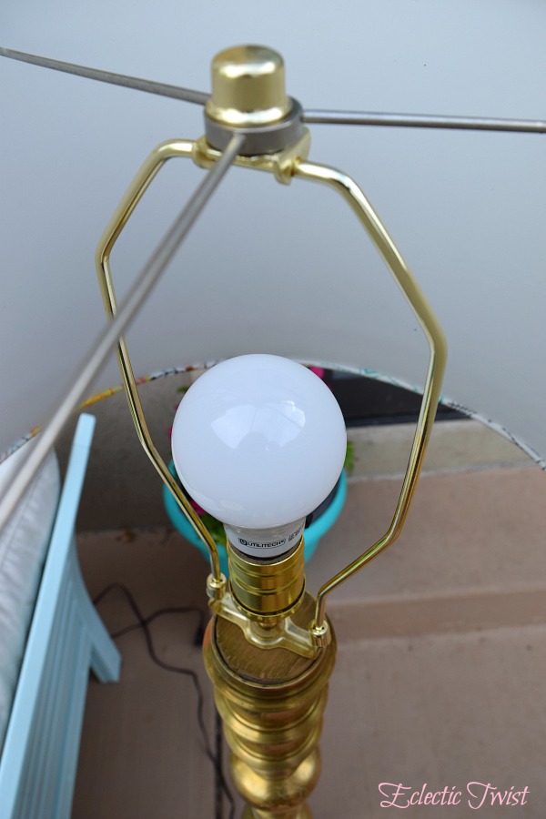 $25 diy custom brass floor lamp, home, decor, interior design, custom, lamp, brass candleholder