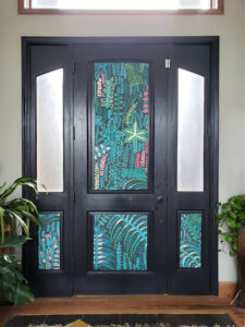 Fresh Front Door + How to Hang Permanent Wallpaper w/out the Permanent!