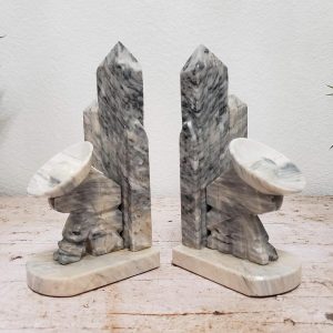 Vintage Marble Saguaro Cactus Bookends