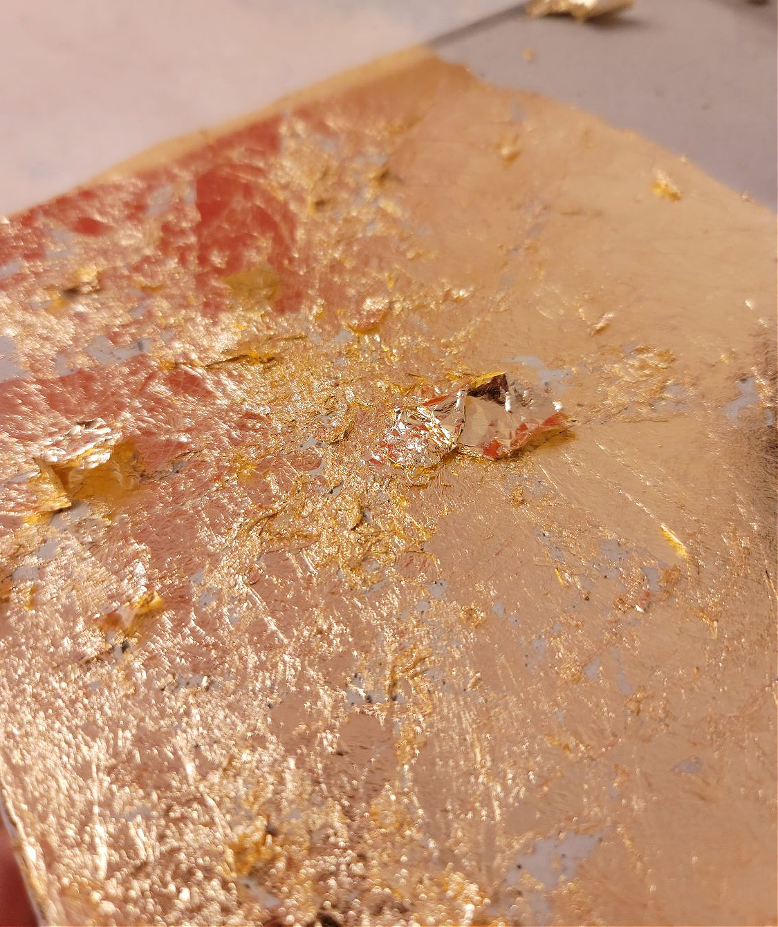 How to Gold Leaf by popular CO home design blog, Eclectic Twist: image of gold leafing. 