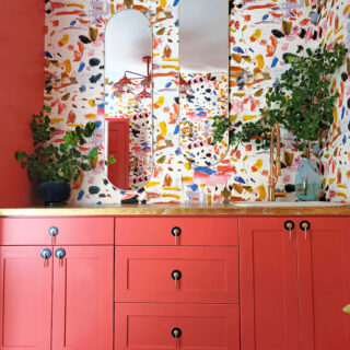 DIY Copper French Bistro Open Shelving