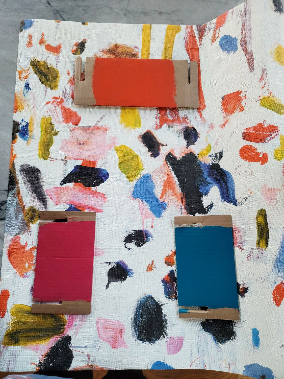 Mixing Your Own Paint Color by popular CO Home Design blog, Eclectic Twist: image of multi color paint smears. 