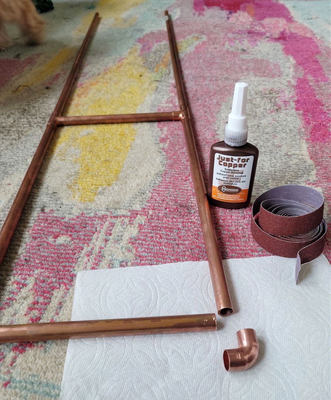DIY Open Shelving by popular CO home design blog, Eclectic Twist: image of copper bar shelving. 