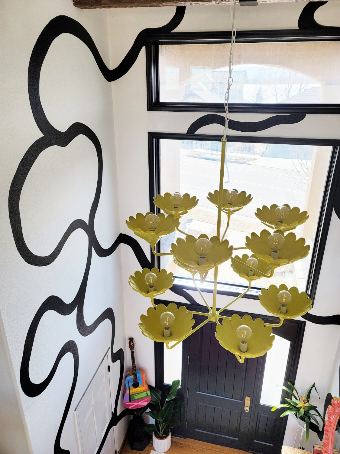 DIY Abstract Wall Mural by top US home decor blogger, Eclectic Twist