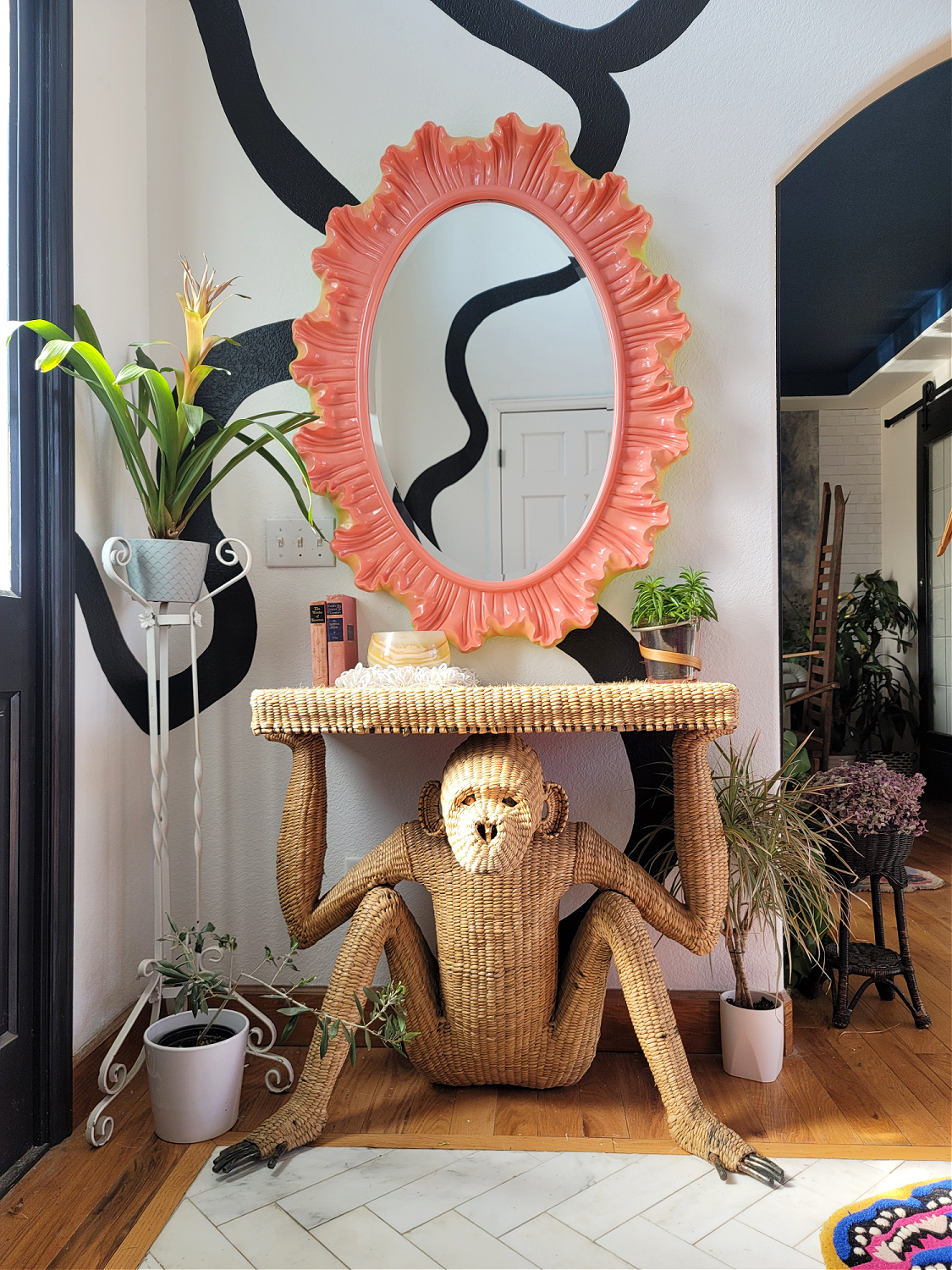 DIY Abstract Wall Mural by top US home decor blogger, Eclectic Twist